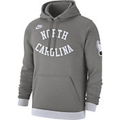 Nike Men's North Carolina Tar Heels Grey Retro Fleece Pullover Hoodie