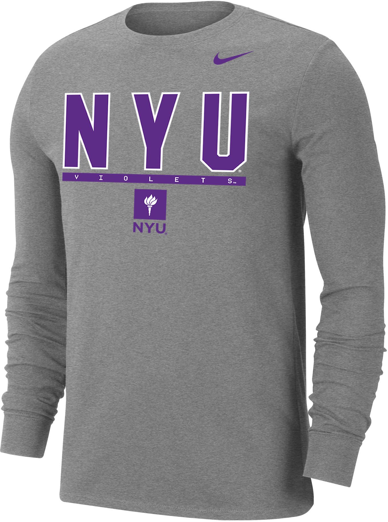 New York University Dri-Fit Cotton Long Sleeve T-Shirt: New York University