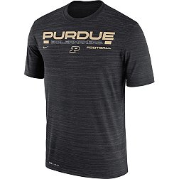 Nike Men's Purdue Boilermakers Velocity Legend Football Black T-Shirt