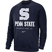 Nike Men's Penn State Nittany Lions Blue Vault Logo Club Fleece Crew Neck Sweatshirt