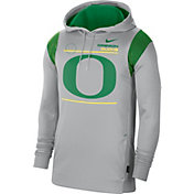 Nike Men's Oregon Ducks Grey Therma Performance Pullover Hoodie