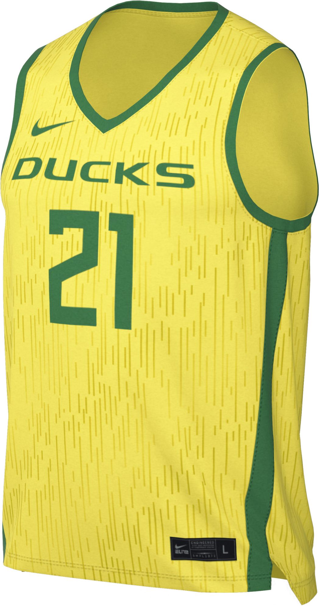 Oregon Ducks Men's Basketball Team-Worn #54 Dark Gray and Yellow