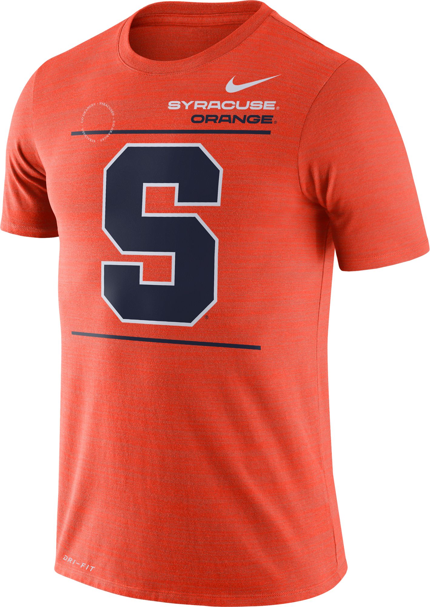 Nike / Men's Syracuse Orange Grey Dri-FIT Long Sleeve Hoodie T-Shirt