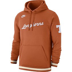 Nike Men's Texas Longhorns Burnt Orange Retro Fleece Pullover Hoodie