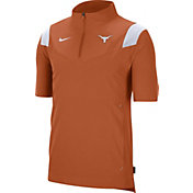 Nike Men's Texas Longhorns Burnt Orange Football Sideline Coach Short Sleeve Jacket