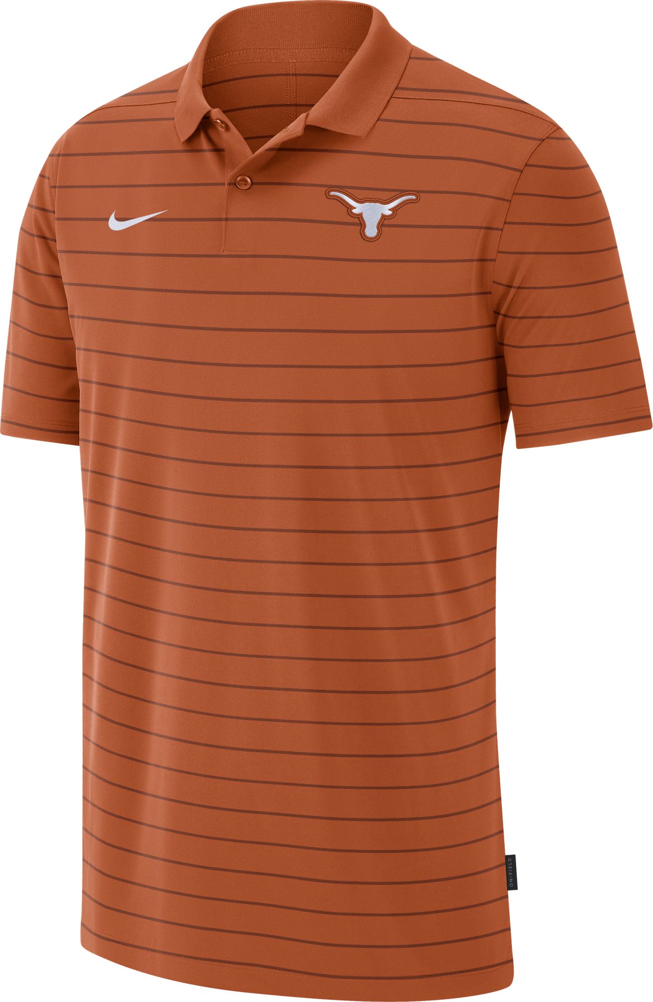 Nike Men's Texas Longhorns Burnt Orange Full Button Replica Baseball Jersey