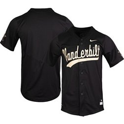 Nike Men's Vanderbilt Commodores Replica Baseball Black Jersey