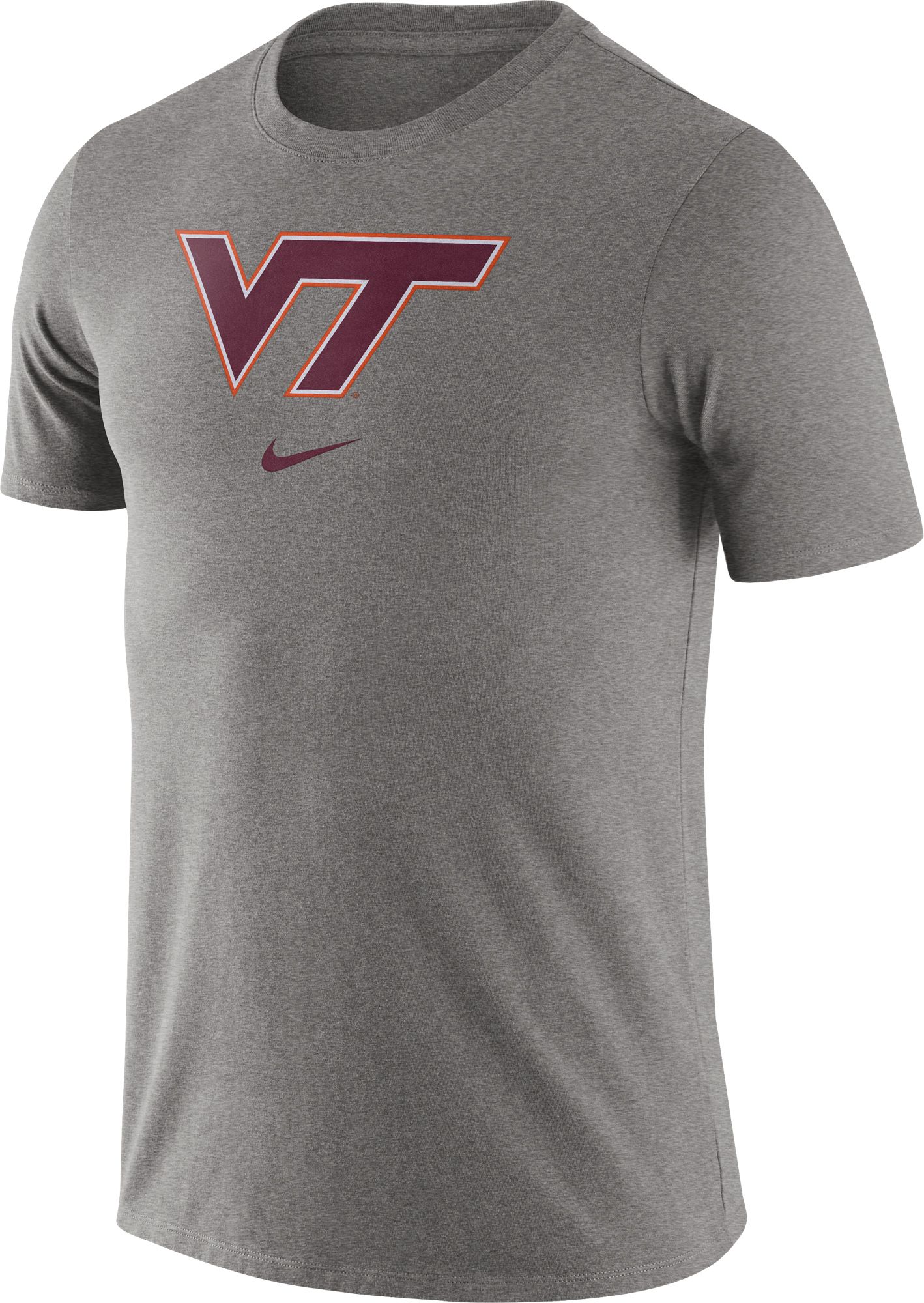 Nike Men's Virginia Tech Hokies Grey Essential Logo T-Shirt