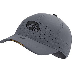 Nike Men's Iowa Hawkeyes Grey AeroBill Swoosh Flex Classic99 Football Sideline Hat