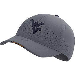 Nike Men's West Virginia Mountaineers Grey AeroBill Swoosh Flex Classic99 Football Sideline Hat