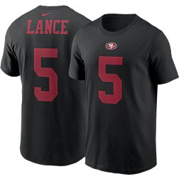 Nike Men's San Francisco 49ers Trey Lance #5 Black T-Shirt