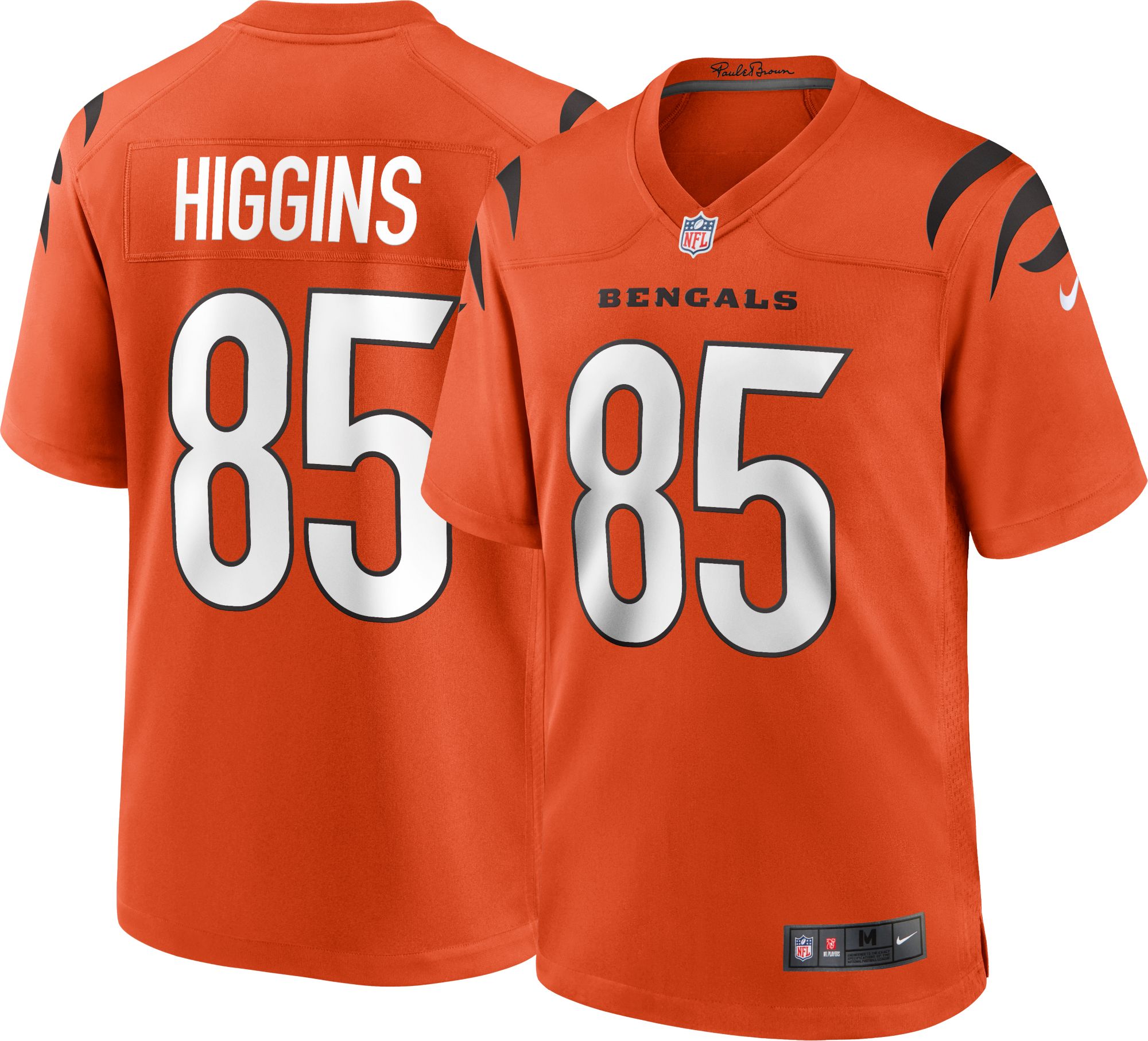 Cincinnati Bengals Nike Game Road Jersey - White - Tee Higgins - Mens