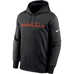 Nike Men's Cincinnati Bengals Wordmark Therma-FIT Black Hoodie