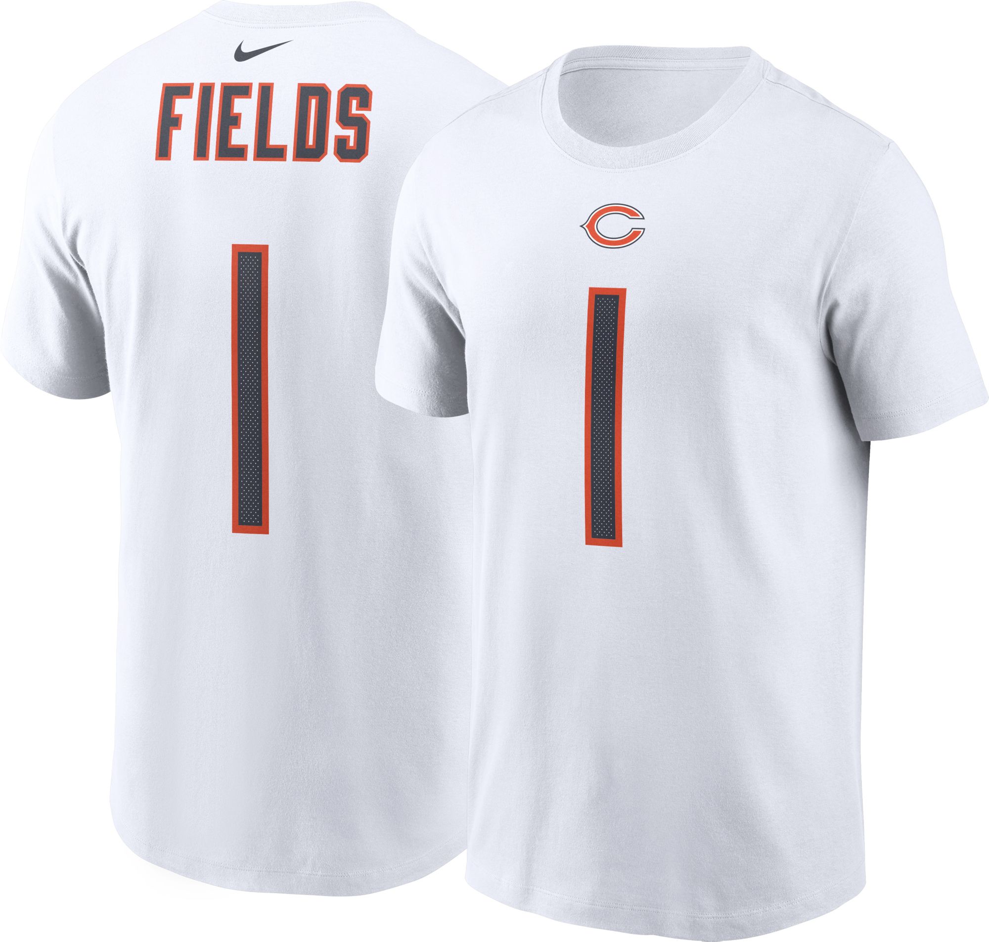 Nike Men's Justin Fields Silver Chicago Bears Inverted Legend