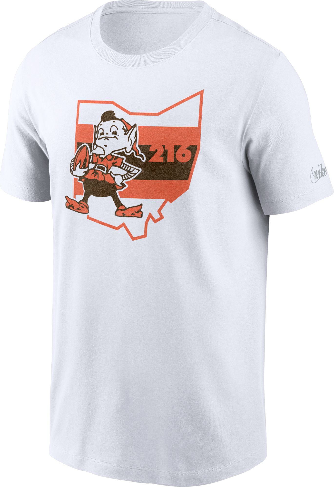 Nike / Men's Cleveland Browns Brownie State White T-Shirt
