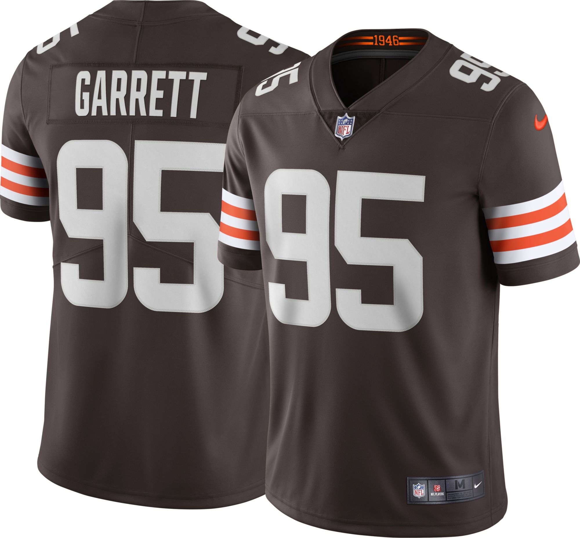 Nike Men’s Cleveland Browns Myles Garrett #95 Vapor Limited Brown Jersey