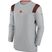 Nike Men's Cleveland Browns Sideline Player Dri-FIT Long Sleeve Silver T-Shirt