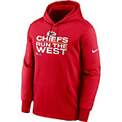 Nike Men's Kansas City Chiefs 2021 Run the AFC West Division Champions Red Pullover Hoodie