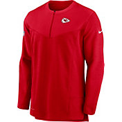 Nike Men's Kansas City Chiefs Sideline Coach Half-Zip Red Pullover