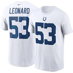 Nike Men's Indianapolis Colts Darius Leonard #53 Logo White T-Shirt