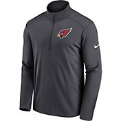 Nike Men's Arizona Cardinals Logo Pacer Grey Half-Zip Pullover