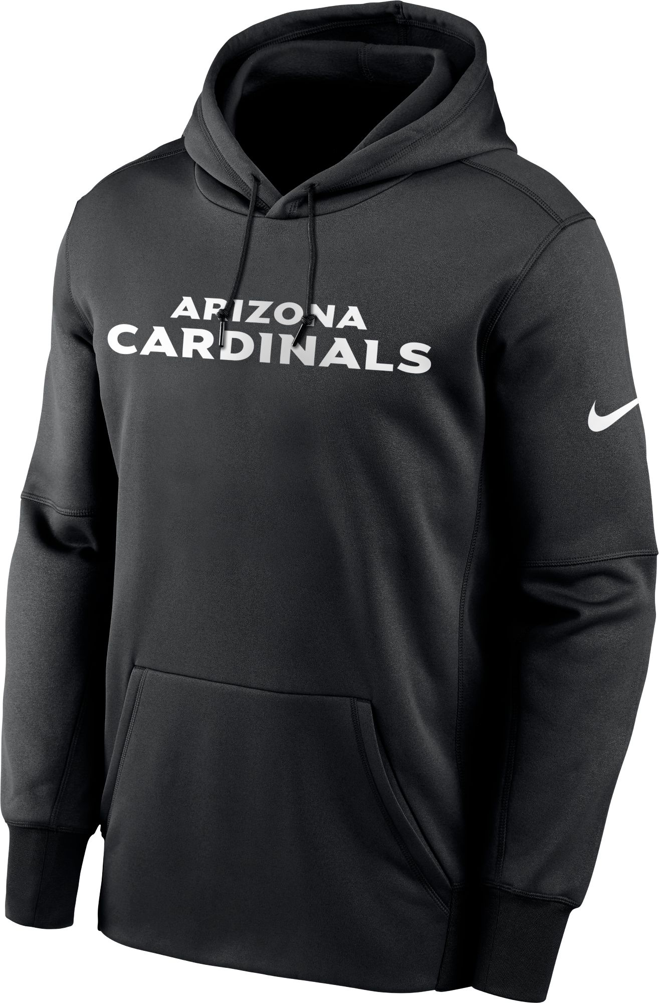 Nike Men's Arizona Cardinals Wordmark Therma-FIT Black Hoodie