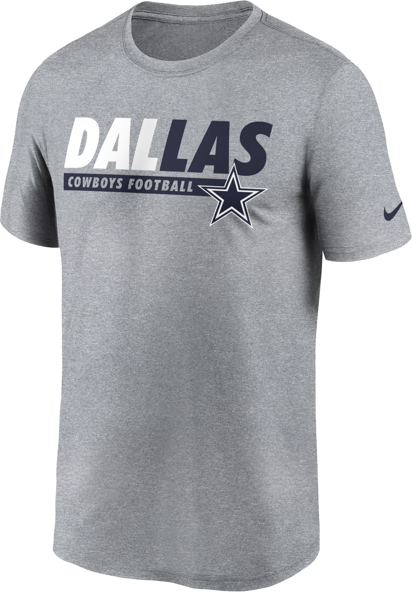 Nike / Men's Dallas Cowboys Wordmark Legend Grey T-Shirt
