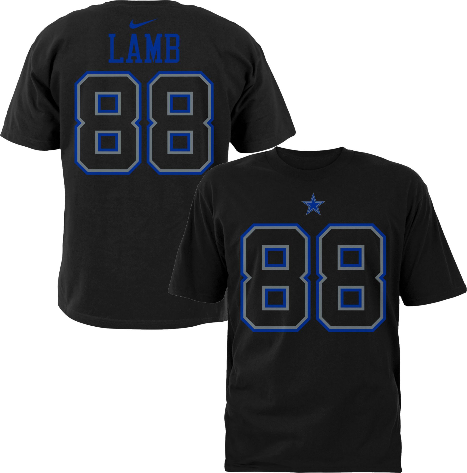 Nike / Men's Dallas Cowboys CeeDee Lamb #88 Logo Black T-Shirt