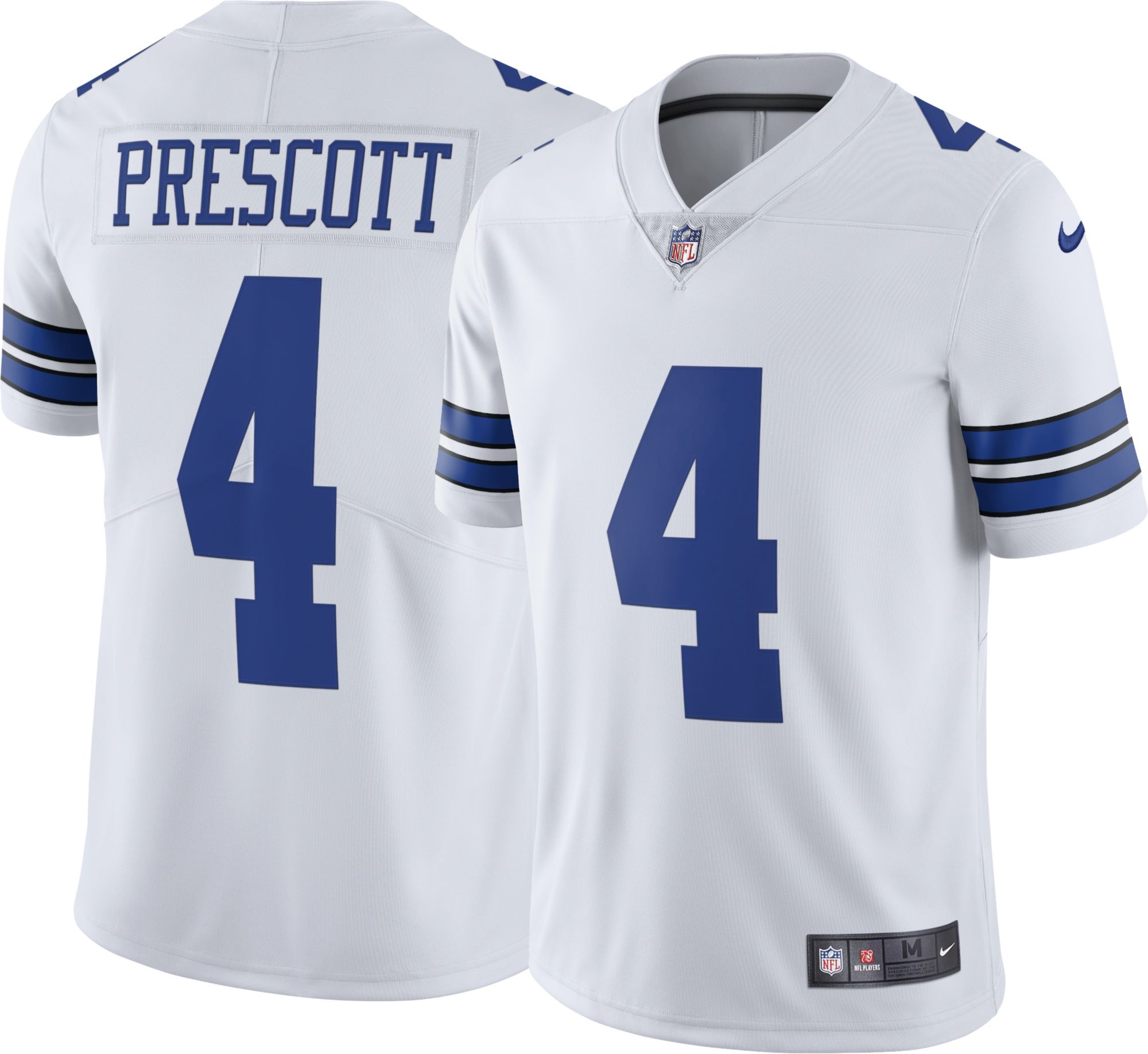Nike Men's Dallas Cowboys Dak Prescott #4 Vapor Limited White Jersey