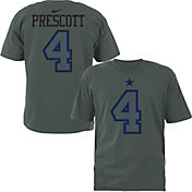 Nike Men's Dallas Cowboys Dak Prescott #4 Logo Anthracite T-Shirt