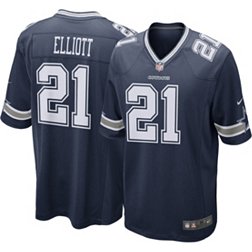 Nike Men's Dallas Cowboys Ezekiel Elliott #21 Navy Game Jersey
