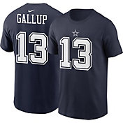 Nike Men's Dallas Cowboys Michael Gallup #13 Logo Navy T-Shirt