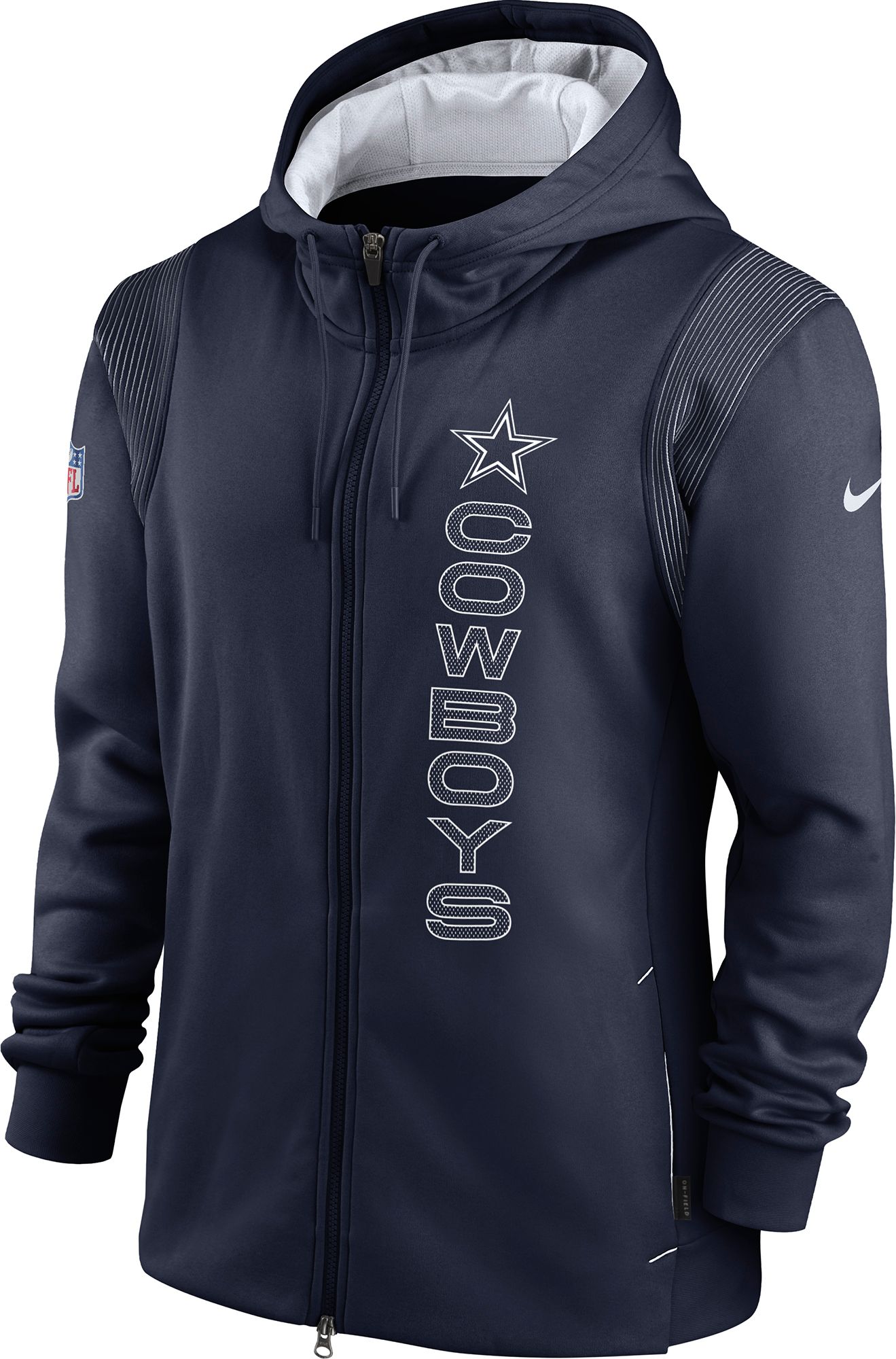 Nike / Men's Dallas Cowboys Sideline Therma-FIT Full-Zip Navy