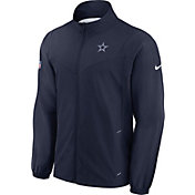 Nike Men's Dallas Cowboys Sideline Woven Full-Zip Navy Jacket
