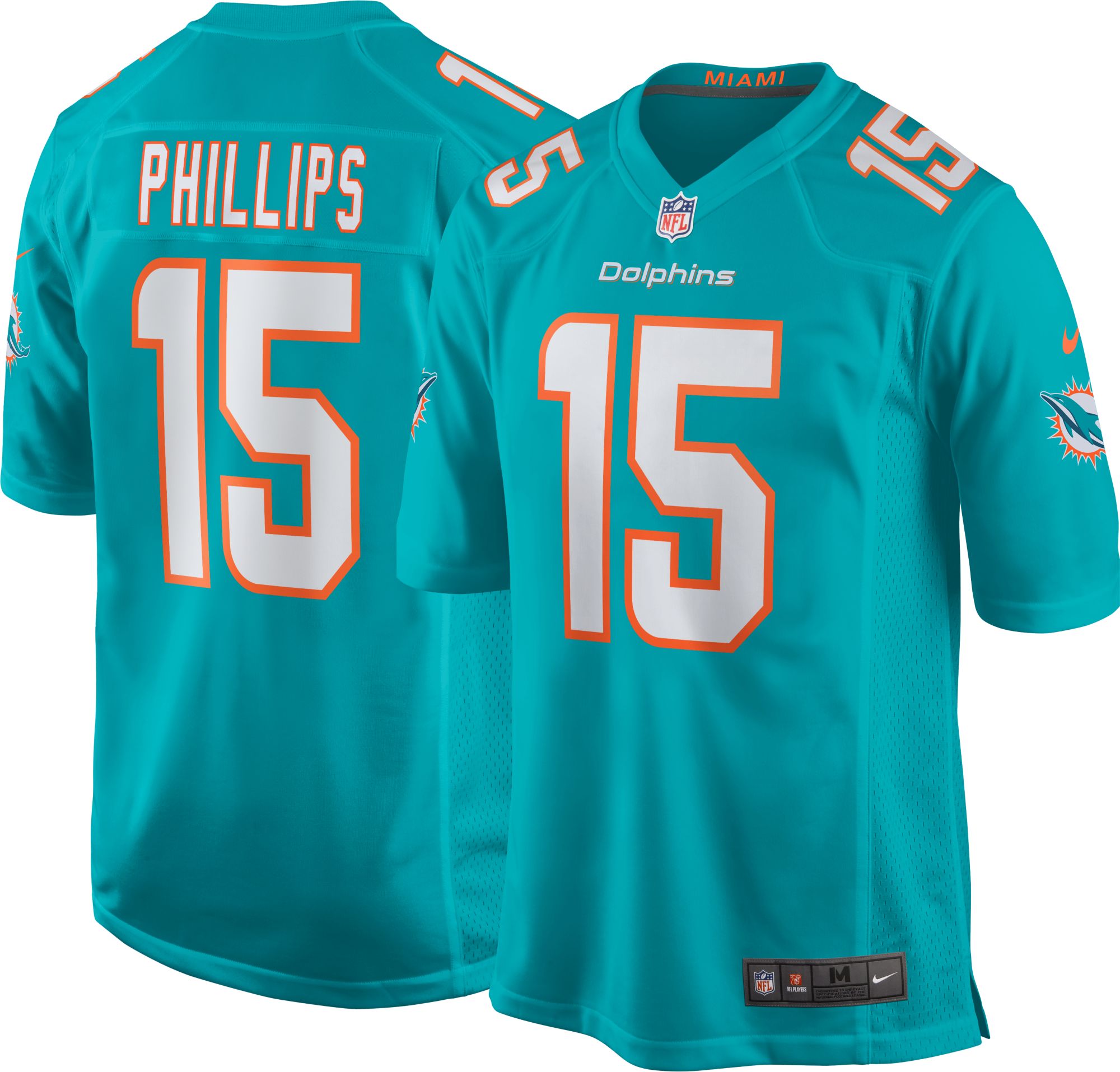 Men's Nike Kader Kohou Aqua Miami Dolphins Game Player Jersey – GameDayGear