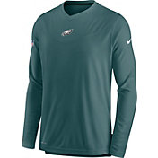 Nike Men's Philadelphia Eagles Sideline Coaches Teal Long Sleeve T-Shirt
