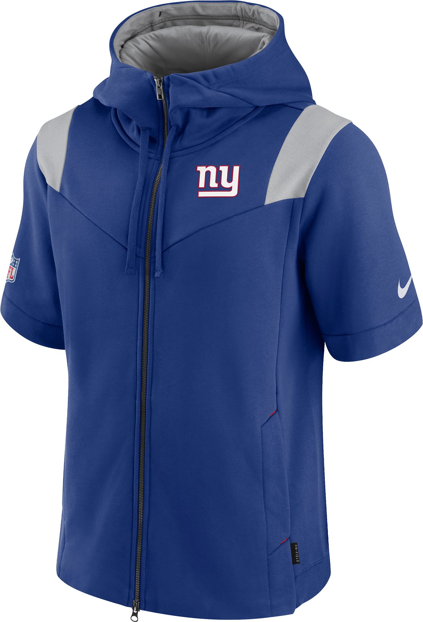 Nike Men's New York Giants Sideline Therma-FIT Pullover Hoodie - Blue - S Each