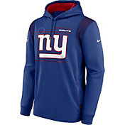 Nike Men's New York Giants Sideline Therma-FIT Blue Pullover Hoodie