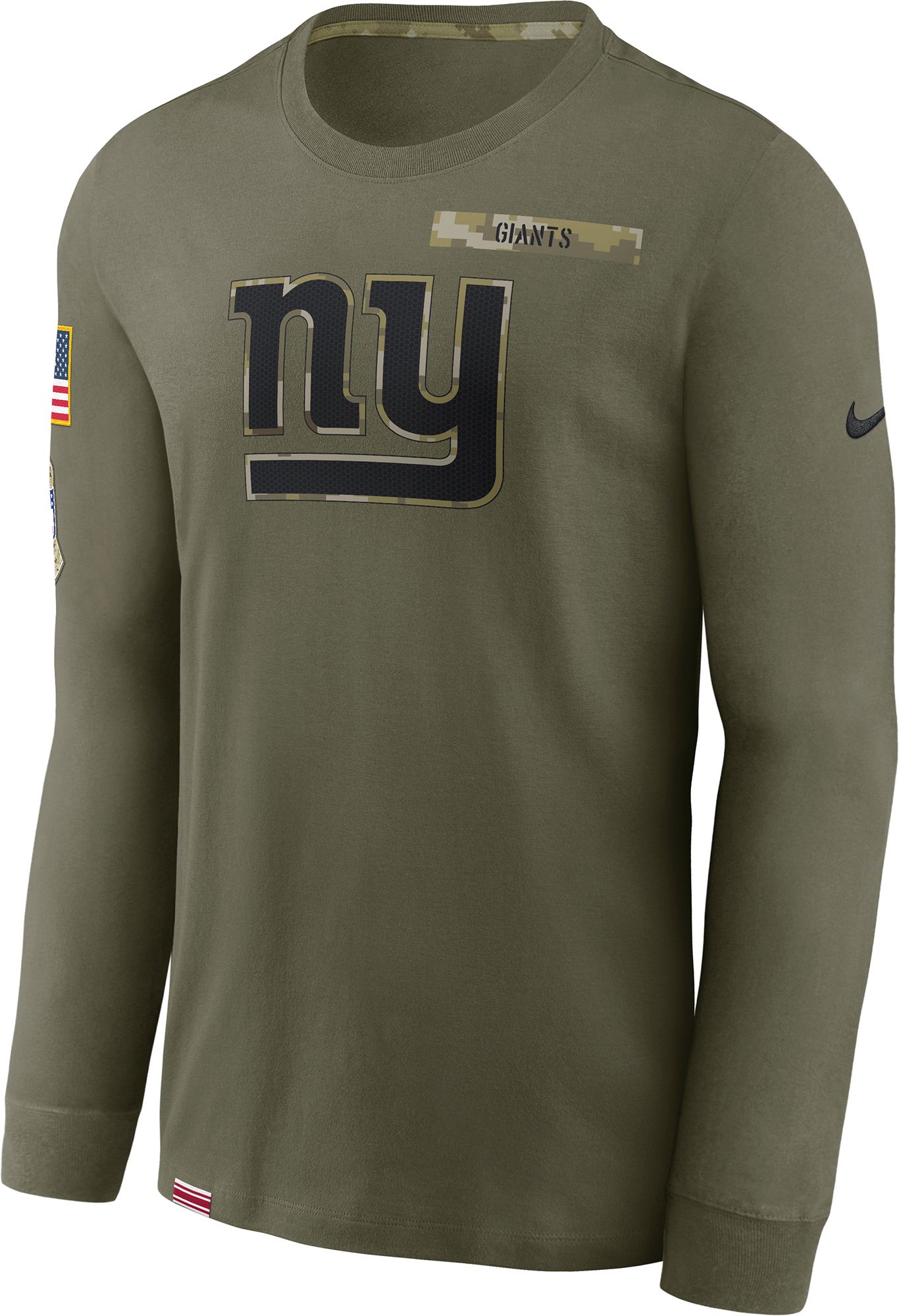 Men's New York Giants Salute to Service Olive Long Sleeve T-Shirt