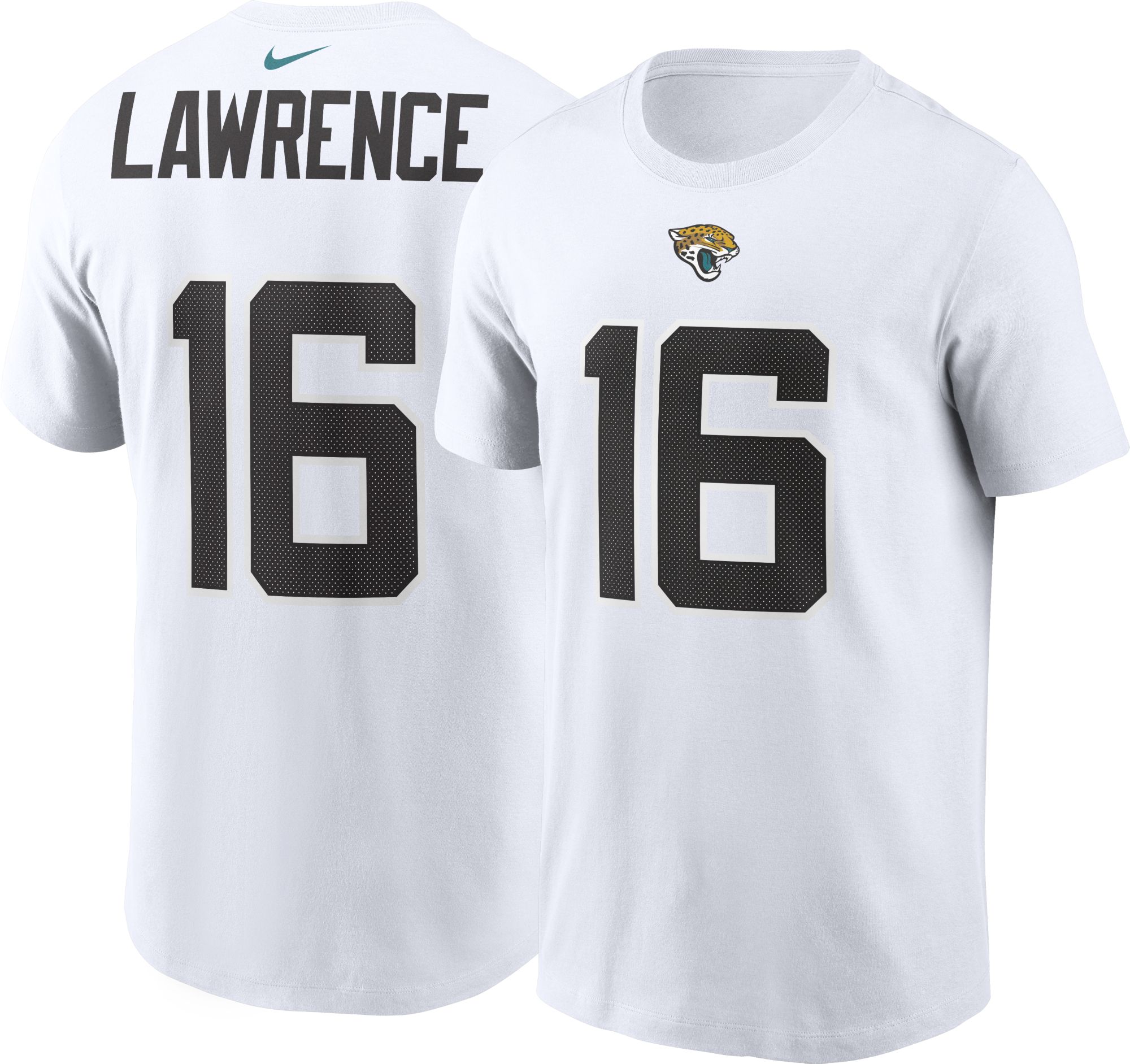 Men's Jacksonville Jaguars Trevor Lawrence #16 White T-Shirt