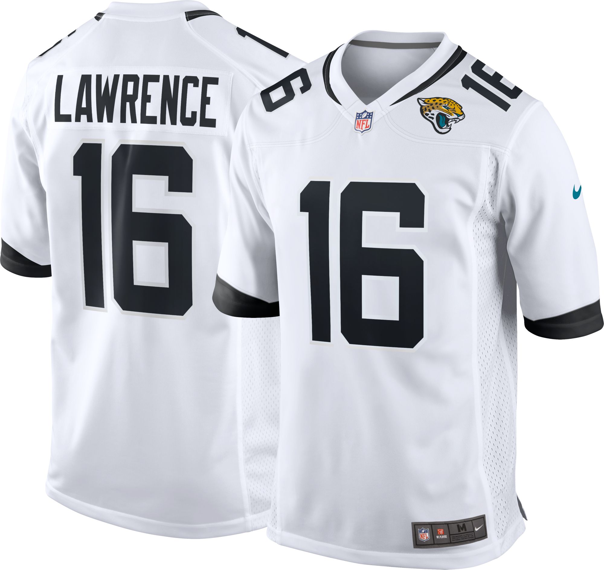 Nike Men's Jacksonville Jaguars Trevor Lawrence #16 White Game Jersey - Official Jacksonville Merchandise