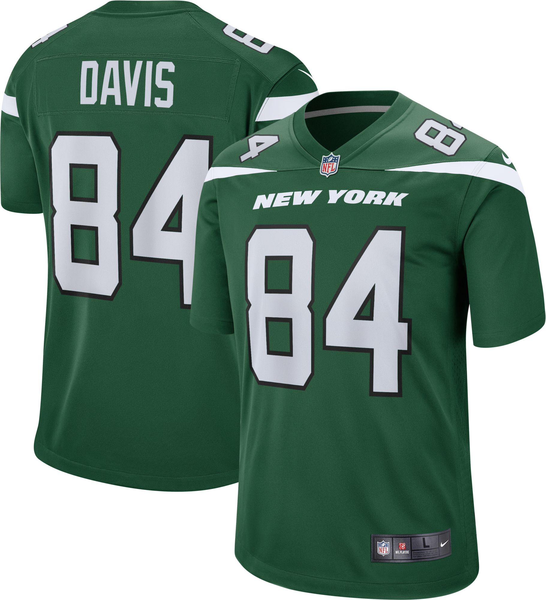 Nike Men's New York Jets Zach Wilson #2 Atmosphere Grey Game Jersey