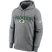 Nike Men's Green Bay Packers Left Chest Therma-FIT Grey Hoodie