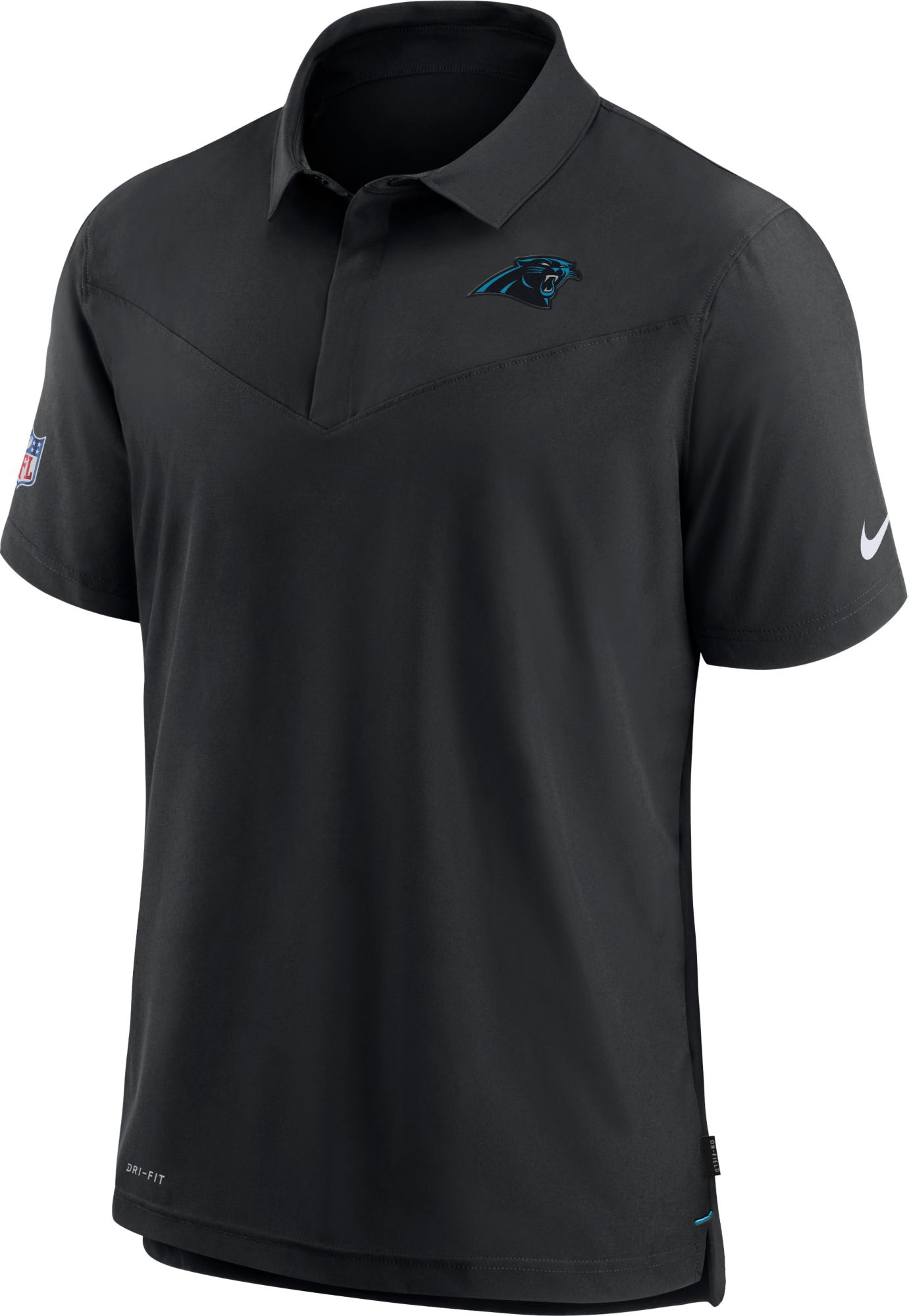 Nike / Men's Carolina Panthers Sideline Coaches Black Polo