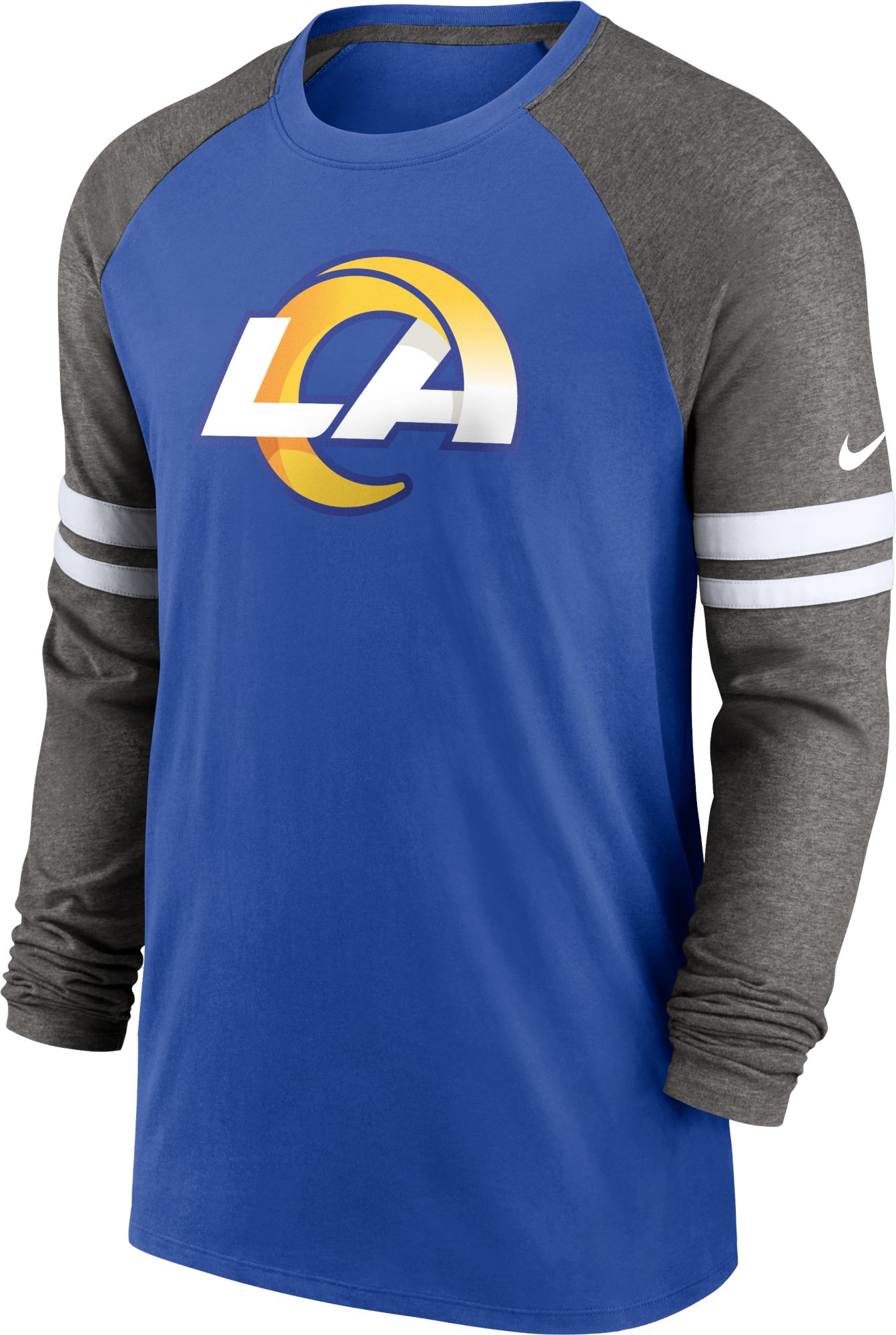 Nike / Men's Los Angeles Rams Dri-FIT Royal Long Sleeve Raglan