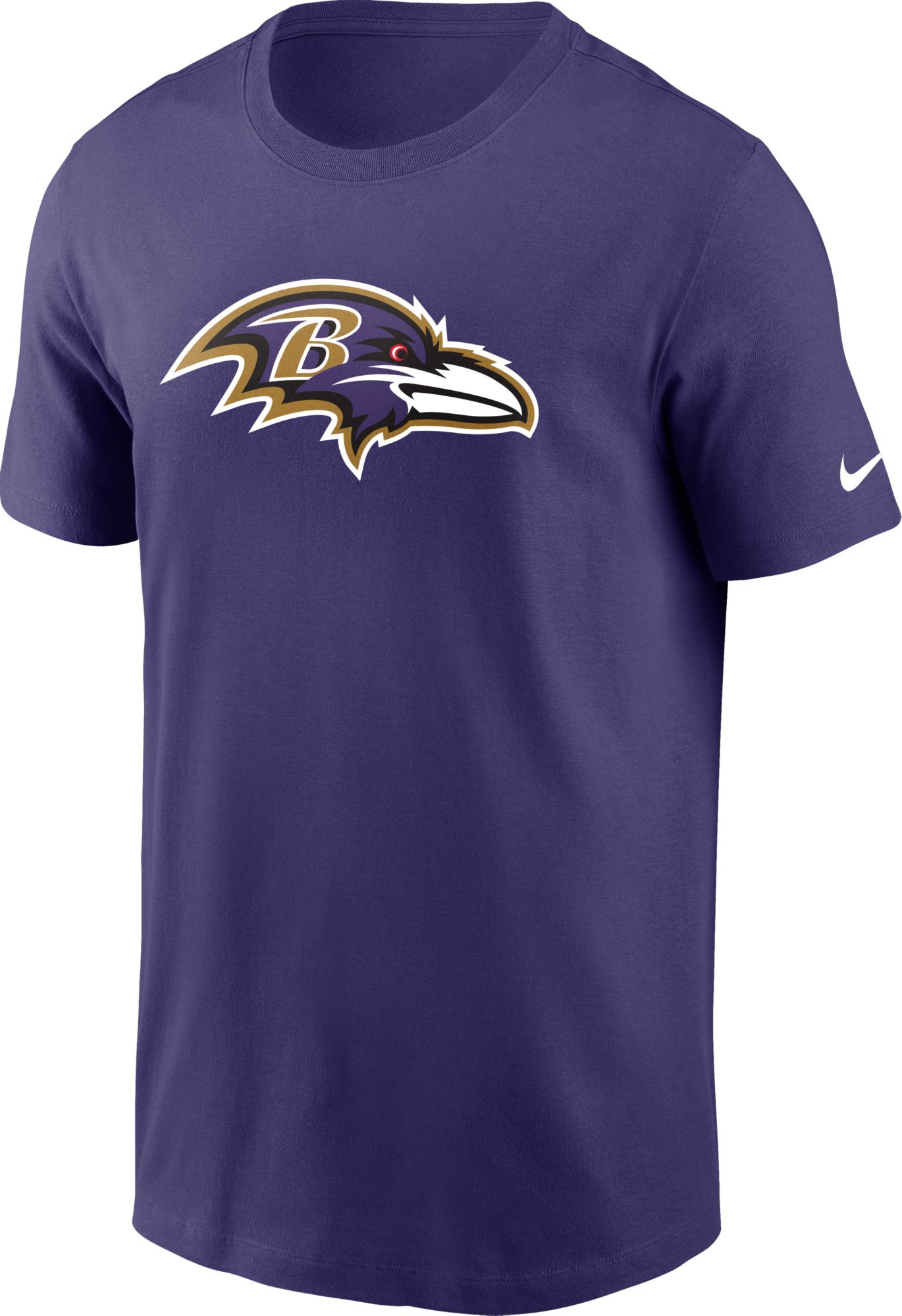 Nike Men's Baltimore Ravens Logo Purple Cotton T-Shirt