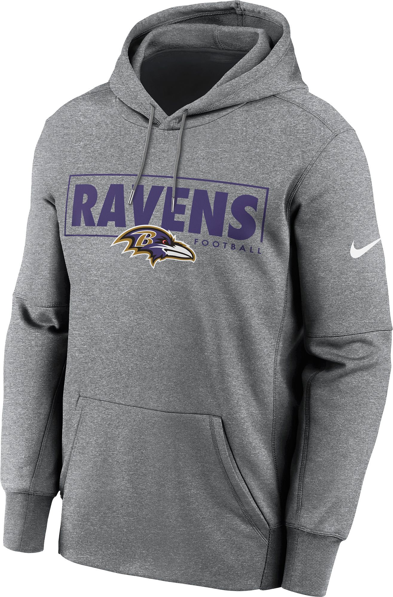 Baltimore Ravens Nike Side Line Therma Hoodie - Youth