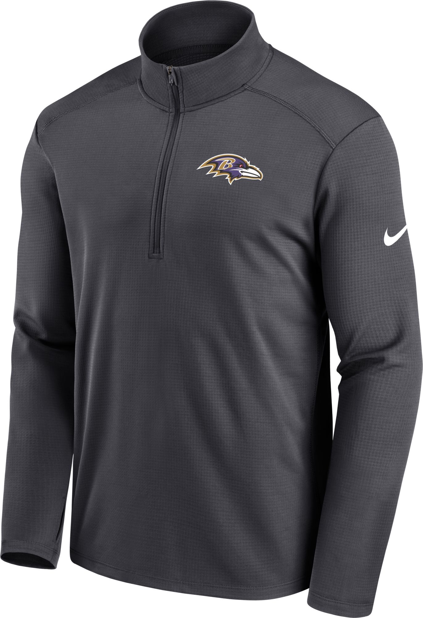 Nike / Men's Baltimore Ravens Left Chest Therma-FIT Grey Hoodie