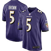 Nike Men's Baltimore Ravens Marquise Brown #5 Purple Game Jersey
