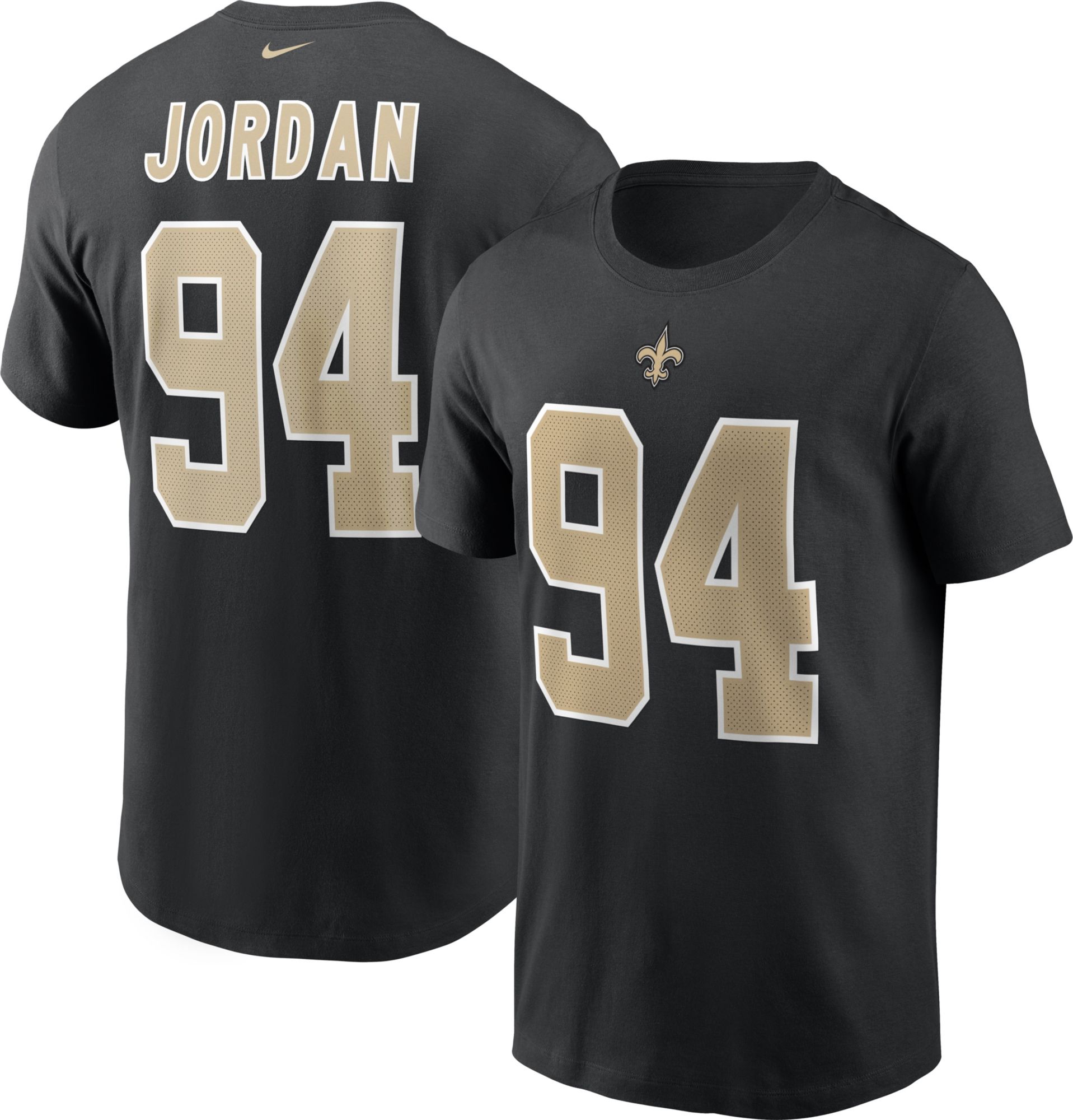Nike / Men's New Orleans Saints Cam Jordan #94 Legend Black T-Shirt